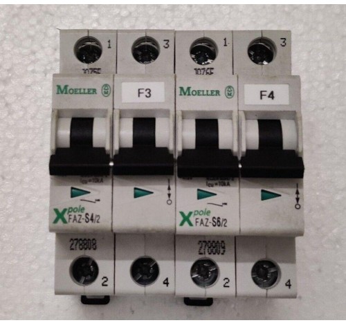 Moeller Xpole FAZ-S4/2 + Moeller Xpole FAZ-S6/2 Circuit Breaker