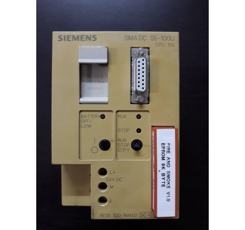 6ES5 100-8MA02 Siemens Simatic S5 Programmable Controller + Memory Submodule