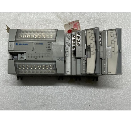 Allen Bradley MicroLogix 1200 PLC 1762-L24BWAR PLC Set + 1762-IF4 + 1762-OF4