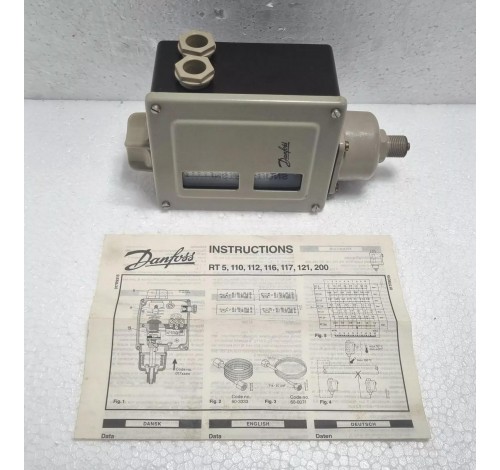 Danfoss RT-112 Differential Pressure Switch 1-2 psi / 0.07 - 0,16 bar / 7-16 kPa