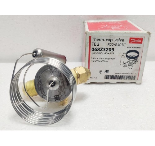 Danfoss TE2 R22/R407C Therm. exp. valve 068Z3209 Q-83314 -40/+10c/ -40/+50f