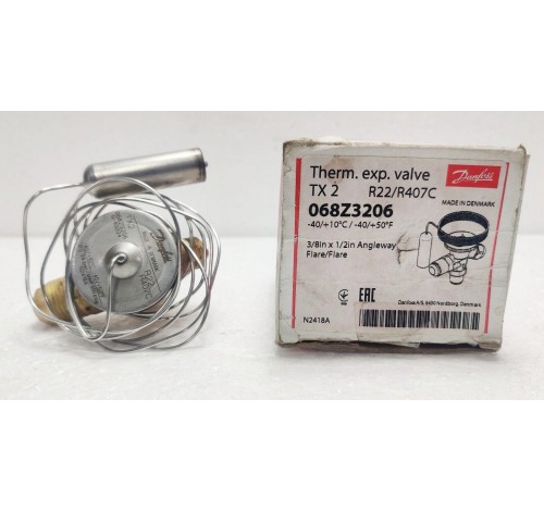 Danfoss TX2 R22/R407C Therm. exp. valve 068Z3206 Q-83324 -40/+10c/ -40/+50f