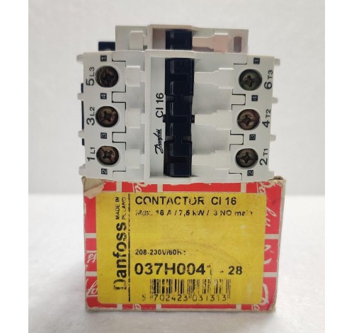 Danfoss Type CI16 Contactor 037H0041-28 208-230V