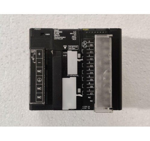 Omron CJ1M-PD022, Omron CJ1M-CPU11, Omron CJ1W-OC201 PLC Set