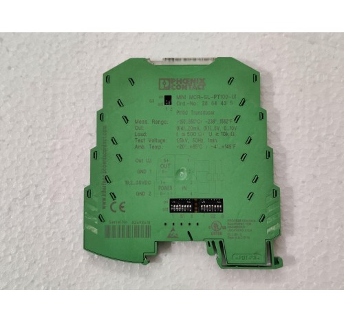 Phoenix Contact MINI MCR-SL-PT100-UI Ord. No. 2864435 PT100 Transducer