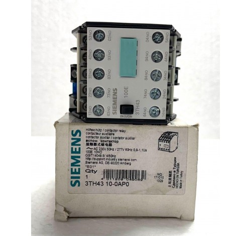 Siemens 3TH43 10-0AP0 Contactor Relay