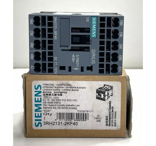 Siemens Sirius 3RH2131-2KF40 Contactor Relay